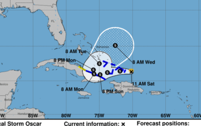 Tropical Disturbance Has Officially Turned into Tropical Storm Oscar